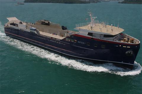 Seatransport 73m SLV was used as the trial platform for the MMR concept