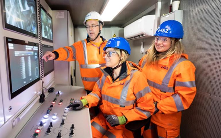 Train driver steers TBM Karen towards Euston